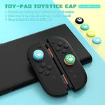 Für Nintendo Switch 2 Joy-Con 2 Paar Silikon-Daumenkappen mit Krallenmuster und Tastenabdeckungen