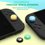 Für Nintendo Switch 2 Joy-Con 2 Paar Silikon-Daumenkappen mit Krallenmuster und Tastenabdeckungen