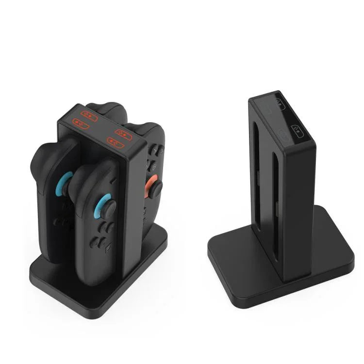 DOBE 4-in-1 Magnetische Ladestation für Nintendo Switch 2 Controller mit LED-Anzeigen und Modulaufbewahrung, TNS-3192B
