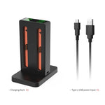 DOBE 4-in-1 Magnetische Ladestation für Nintendo Switch 2 Controller mit LED-Anzeigen und Modulaufbewahrung, TNS-3192B