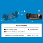 APEXEL BinoClamp Pro Schnellwechsel-Fernglashalterung 360-Grad-drehbarer Aluminium-Fernglashalter, APL-F007