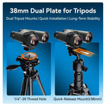 APEXEL BinoClamp Pro Schnellwechsel-Fernglashalterung 360-Grad-drehbarer Aluminium-Fernglashalter, APL-F007