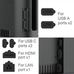 Für Nintendo Switch 2 IPega 6-in-1 Präzisions-Staubschutzkappen-Set Multi-Port-Schutzkit