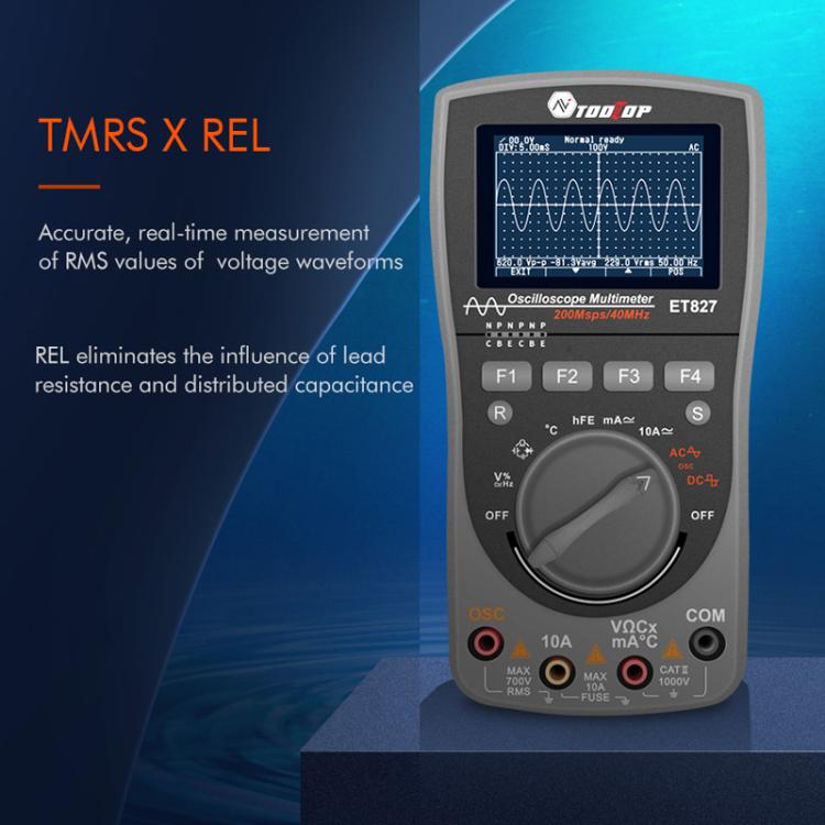 Oszilloskop Multimeter 200Msps Abtastrate 40MHz Oszilloskop + Multimeter 2 in 1, ET827