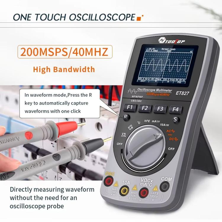 Oszilloskop Multimeter 200Msps Abtastrate 40MHz Oszilloskop + Multimeter 2 in 1, ET827