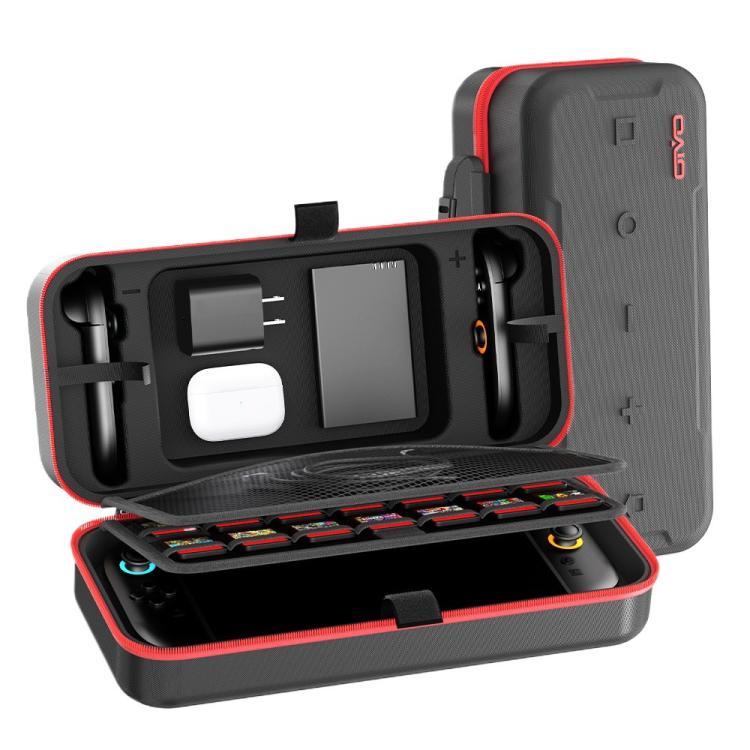 Für Nintendo Switch 2 OIVO Großes EVA-Tragetasche mit integriertem Ständer, 24 Spielkartenfächer