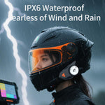 M9 Motorradhelm Bluetooth Headset IPX6 Wasserdicht, Automatische Anrufannahme, HD Klang für Fahrer/Lieferung/Gruppen-Interkom, M9
