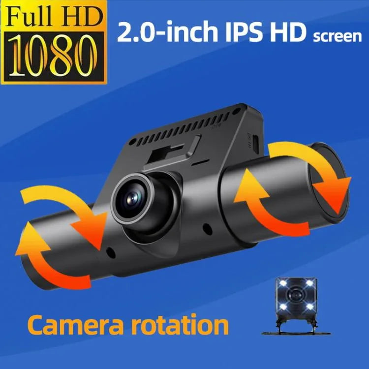 Hochauflösender 1080P Infrarot-Nachtsicht-Parküberwachungs-Fahrtenschreiber, 3 Linsen, 4 Linsen, 4 Linsen + 32G