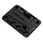 JYS Ladestation mit Display für PS5/PS5 Slim/PS Portal Dual-Controller-Dock mit Kühlgebläse und Kopfhörerhaken