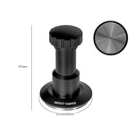Verstellbarer Impact-Kaffeestampfer mit Gewindebasis Federbelastetes Espresso-Stempelwerkzeug, 51 mm, 53 mm