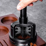 Rotating Magnetic WDT Tool for Espresso Adjustable Height Coffee Needle Distributor Coffee Grounds Fluffing Tool, 51mm, 53mm, 58mm