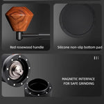 Seven Stars Manuelle Kaffeemühle CNC Edelstahl Kegelmahlwerk Faltbare Handkurbel Mühle für Kaffeebohnen