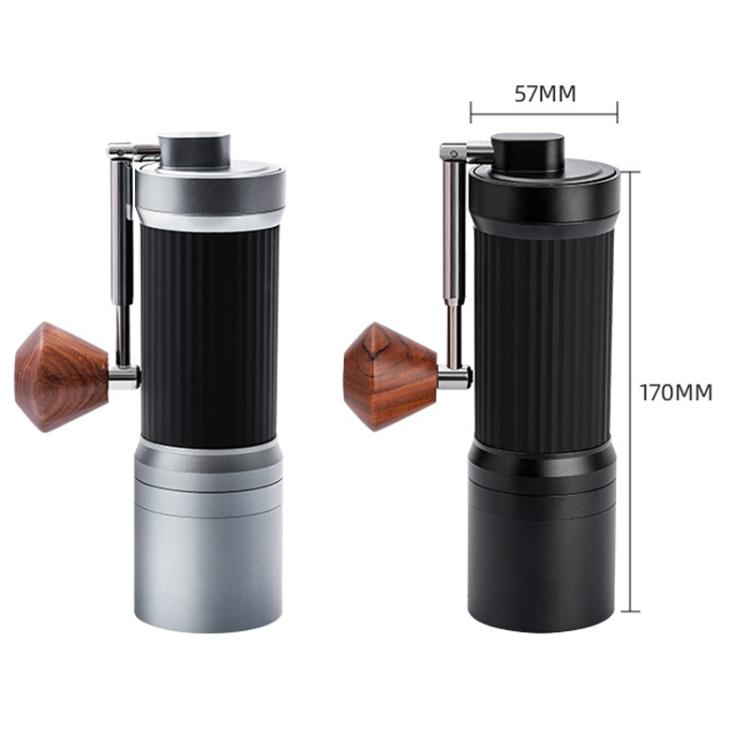 Seven Stars Manuelle Kaffeemühle CNC Edelstahl Kegelmahlwerk Faltbare Handkurbel Mühle für Kaffeebohnen