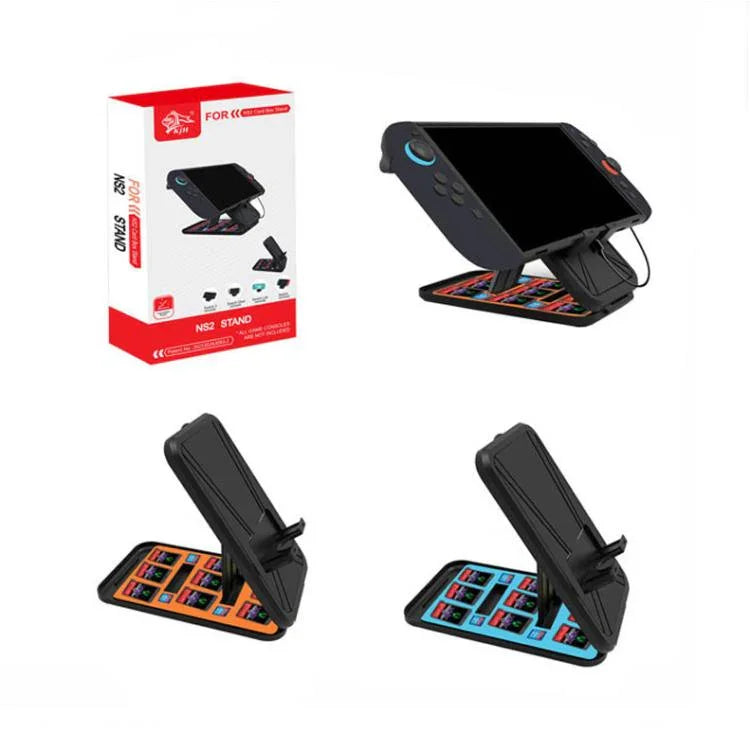 KJH Kartenbox-Ständer für Nintendo Switch 2 / Switch OLED / Lite, faltbarer Halter mit 9 Game Card Slots & 4 SD-Karten-Slots