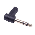 6,35mm zu 3,5mm Stecker 90-Grad Kopfhörer-Mikrofon Audioadapter, 6,35mm zu 3,5mm
