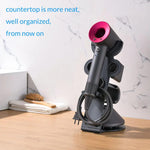 For Dyson Supersonic Hair Dryer Desktop Holder Metal Stand with Cable Organizer, Detachable Black