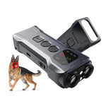 P9 Ultraschall-Hundeabwehrgerät mit zwei Köpfen, wiederaufladbar, mit Farbbildschirm und LED-Rücklicht, P9