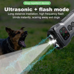 P9 Ultraschall-Hundeabwehrgerät mit zwei Köpfen, wiederaufladbar, mit Farbbildschirm und LED-Rücklicht, P9