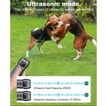 P9 Ultraschall-Hundeabwehrgerät mit zwei Köpfen, wiederaufladbar, mit Farbbildschirm und LED-Rücklicht, P9