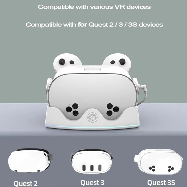 Für Meta Quest 3S / 3 / 2 iplay HBV-641 Controller-Aufbewahrungsständer VR-Headset-Ladestation mit LED-Licht