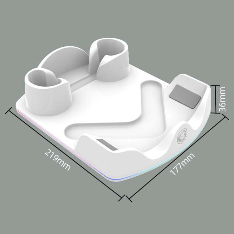 Für Meta Quest 3S / 3 / 2 iplay HBV-641 Controller-Aufbewahrungsständer VR-Headset-Ladestation mit LED-Licht