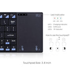 Rii K12+ Büro Computer Notebook Stille 2,4GHz Kabellose Mini Tastatur