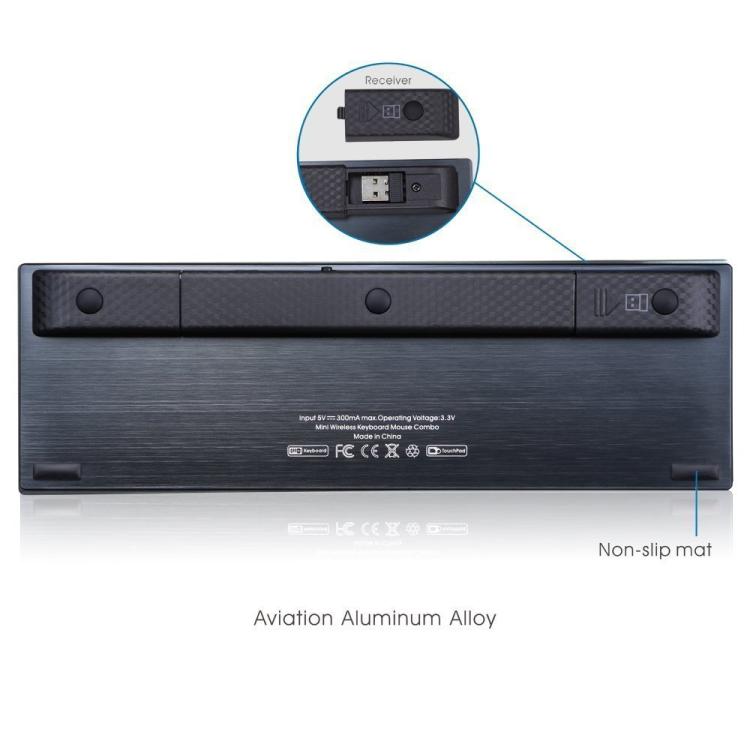 Rii K12+ Büro Computer Notebook Stille 2,4GHz Kabellose Mini Tastatur