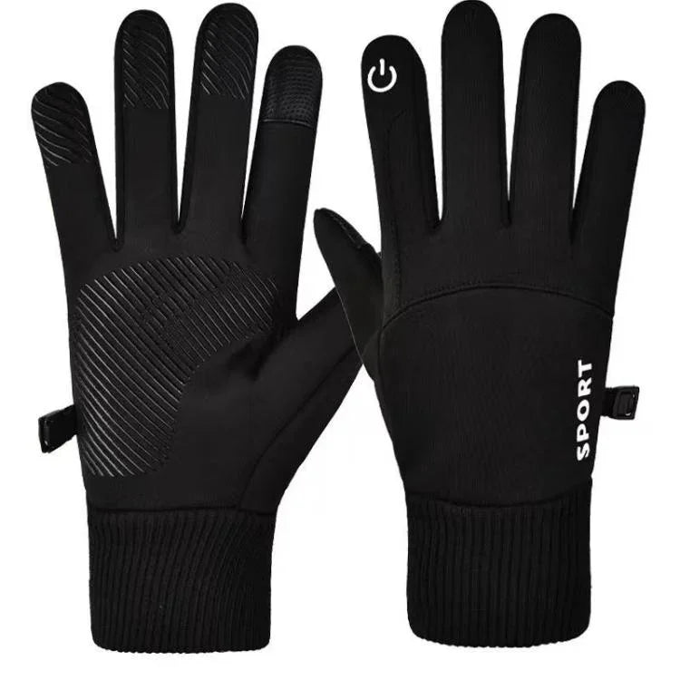 Outdoor Fleecegefütterte Rutschfeste Warme Fahrradhandschuhe mit Touchscreen-Funktion