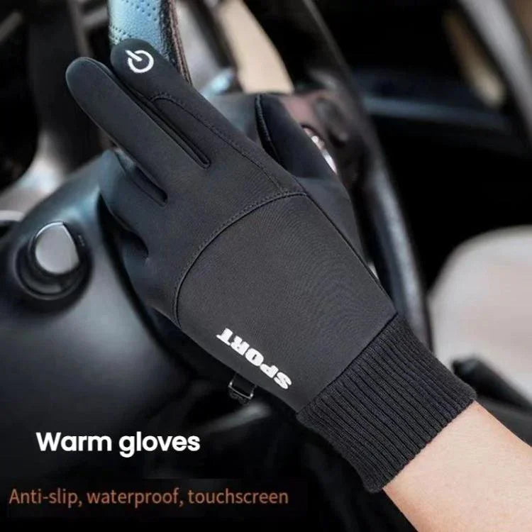 Outdoor Fleecegefütterte Rutschfeste Warme Fahrradhandschuhe mit Touchscreen-Funktion