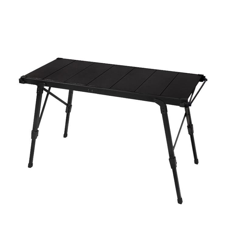CLS Outdoor Aluminium Eierrolltisch Klappbarer Campingtisch, 8245 6 Platten, 9545 Zusammengeklappt 7 Platten, 8744 Schwarz, 8744 Holzmaserung, 8744 Schwarz+4 PU-Haken, 8744 Holzmaserung+4 PU-Haken
