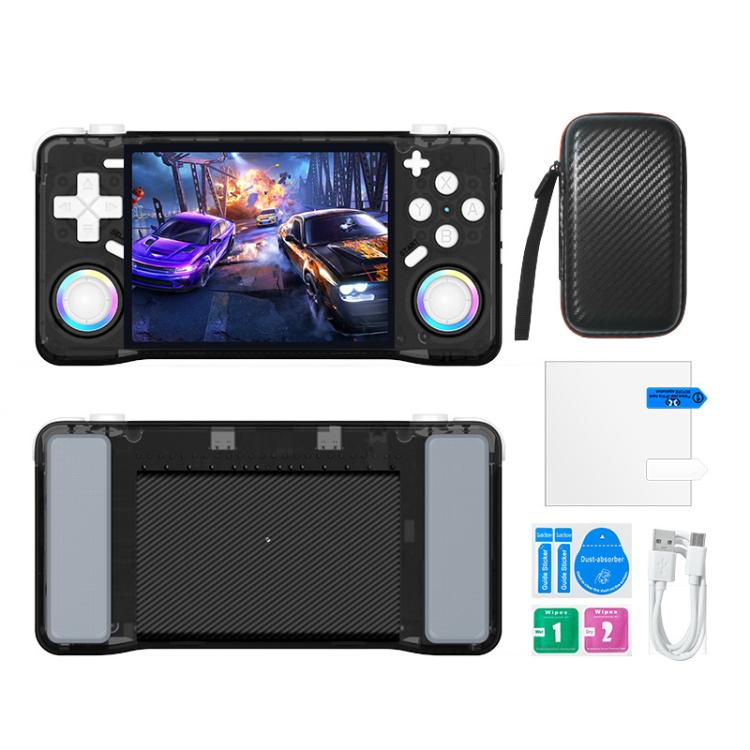 XF35H 3,5-Zoll-Retro-Handheld-Spielkonsole mit Linux-System und RGB-Licht, Taschen-Videospiel-Player, 64G, 128G