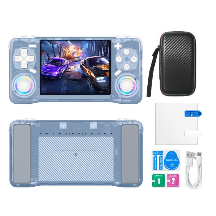 XF35H 3,5-Zoll-Retro-Handheld-Spielkonsole mit Linux-System und RGB-Licht, Taschen-Videospiel-Player, 64G, 128G