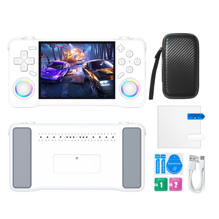 XF35H 3,5-Zoll-Retro-Handheld-Spielkonsole mit Linux-System und RGB-Licht, Taschen-Videospiel-Player, 64G, 128G