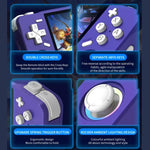 XF35H 3,5-Zoll-Retro-Handheld-Spielkonsole mit Linux-System und RGB-Licht, Taschen-Videospiel-Player, 64G, 128G
