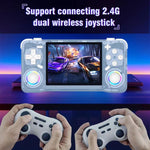 XF35H 3,5-Zoll-Retro-Handheld-Spielkonsole mit Linux-System und RGB-Licht, Taschen-Videospiel-Player, 64G, 128G