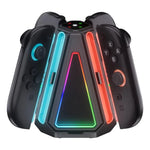 Für Nintendo Switch 2 Joy-Con Controller 4-in-1 dreieckige Ladestation mit RGB-Beleuchtung, S219