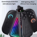 Für Nintendo Switch 2 Joy-Con Controller 4-in-1 dreieckige Ladestation mit RGB-Beleuchtung, S219