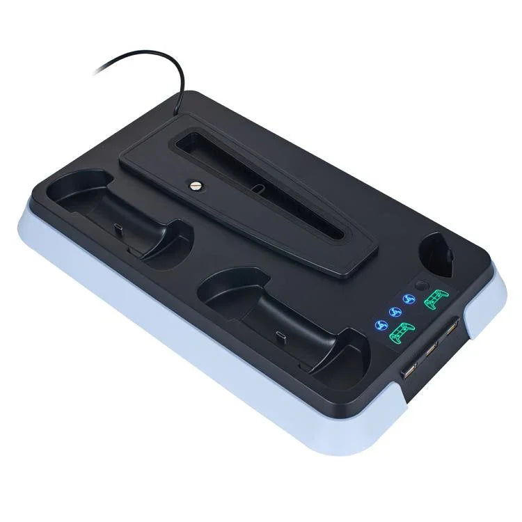 Für PS5 Pro / PS5 Slim / PS5 Multifunktionale Kühlbasis mit Dual-Controller-Ladestation, YH66S Klavierstil mit buntem Licht Weiß, YH66S Klavierstil mit buntem Licht Schwarz, YH66 Weiß, YH66 Schwarz-Weiß, YH66 Schwarz
