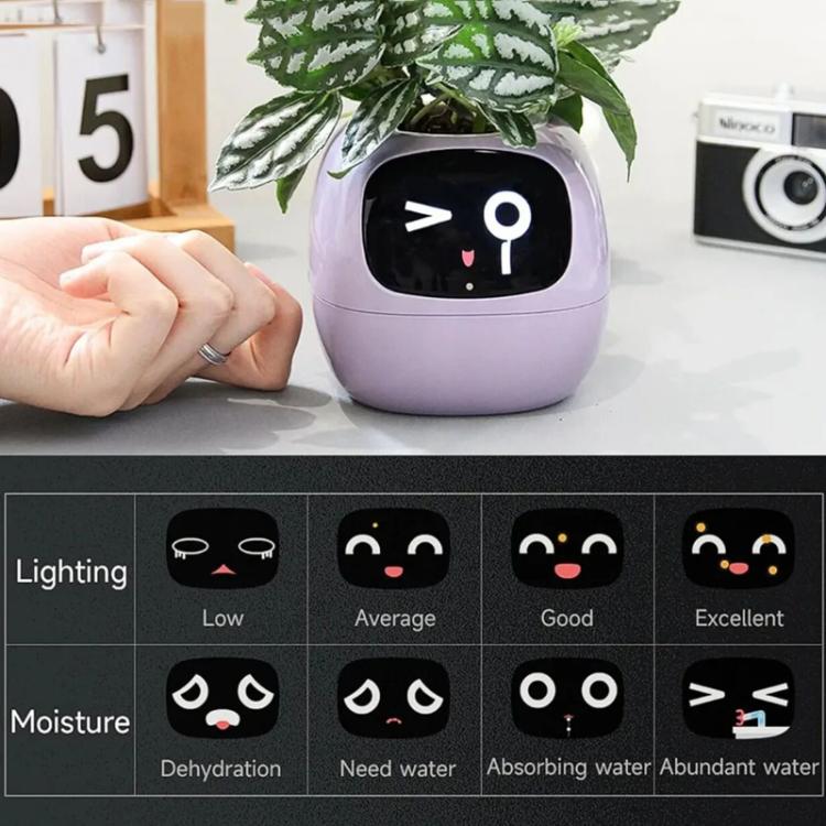 Intelligenter Pflanztopf mit Multi-Sensoren WiFi Pflanzenmonitor mit 2-Zoll-Bildschirm Kompatibel mit Mi/Tuya Home Ökosystem