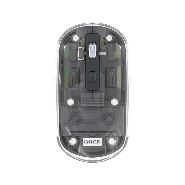 IMICE T400 4 Tasten 1600DPI Dual-Mode Maus Transparent Bluetooth Ladefunktion Kabellos Leise Mäuse