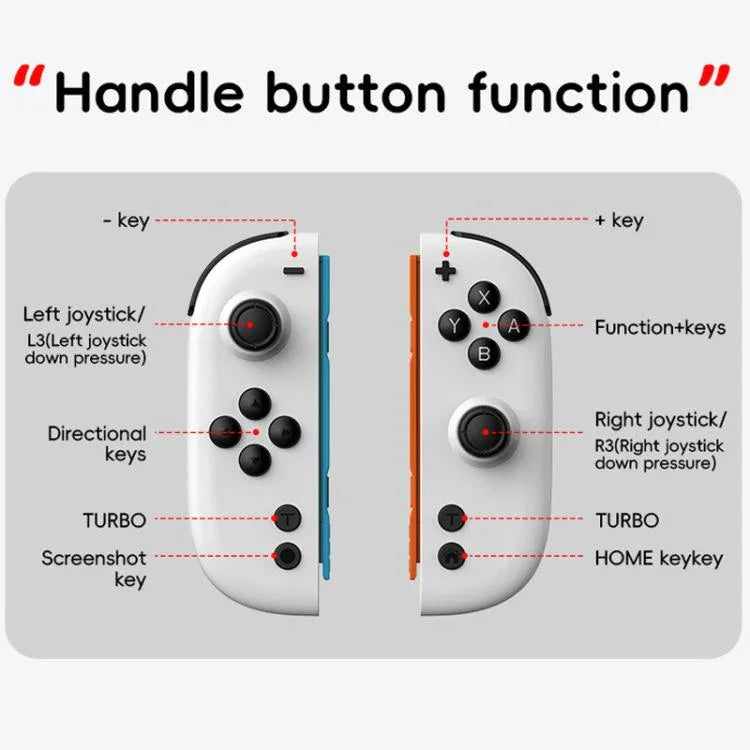 Für Nintendo Switch JOY-05 Split Controller TMR-Hall-Effekt-Joysticks, 6-Achsen-Bewegung & RGB-Beleuchtung