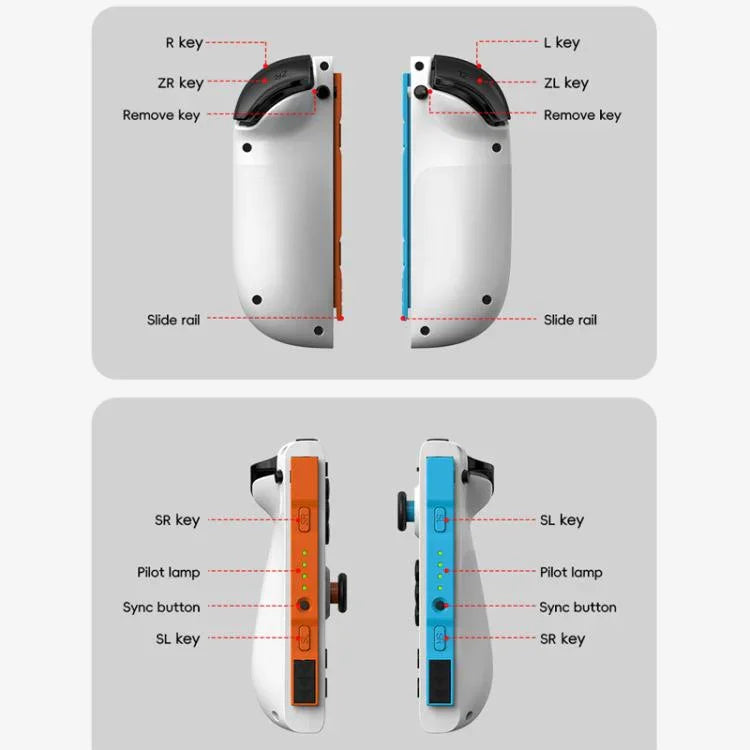 Für Nintendo Switch JOY-05 Split Controller TMR-Hall-Effekt-Joysticks, 6-Achsen-Bewegung & RGB-Beleuchtung