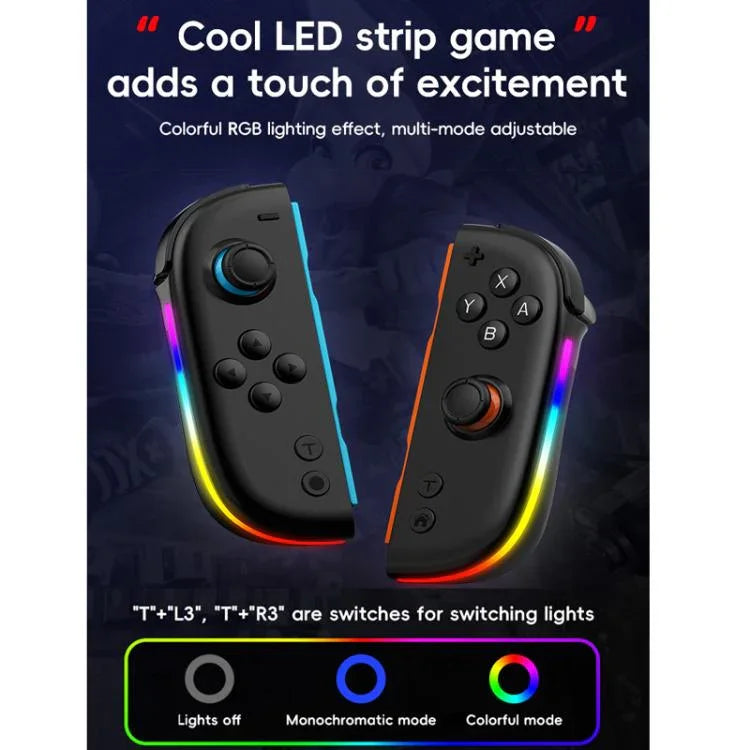 Für Nintendo Switch JOY-05 Split Controller TMR-Hall-Effekt-Joysticks, 6-Achsen-Bewegung & RGB-Beleuchtung