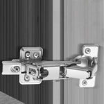 Möbelscharniere mit hydraulischer Dämpfung, 165-Grad-Scharnier, vollaufliegend, 165-Grad-Scharnier, teileinliegend, 165-Grad-Scharnier, innenliegend
