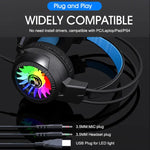Leuchtende Kopfhörer Computer Esports Kabelgebundenes Gaming-Headset mit Mikrofon, iMICE HD-490 Buntes Licht 3.5mm, iMICE HD-490 RGB-Licht 7.1mm