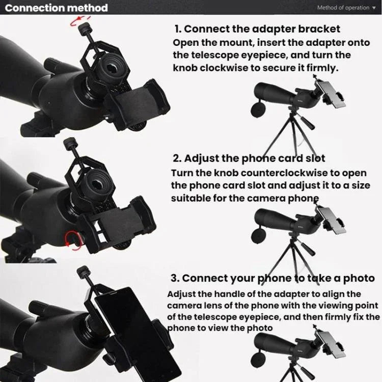 Zubehör für astronomische Teleskope: Fotohalterung für Mobiltelefone