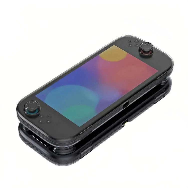 Für Nintendo Switch 2 Konsole Kristall-Aufbewahrungskoffer Organizer Kratzfeste Reisetasche mit 14 Spielkartenfächern, Host-Case Transparent Weiß, Host-Case Transparent Schwarz