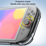 Für Nintendo Switch 2 Konsole Kristall-Aufbewahrungskoffer Organizer Kratzfeste Reisetasche mit 14 Spielkartenfächern, Host-Case Transparent Weiß, Host-Case Transparent Schwarz