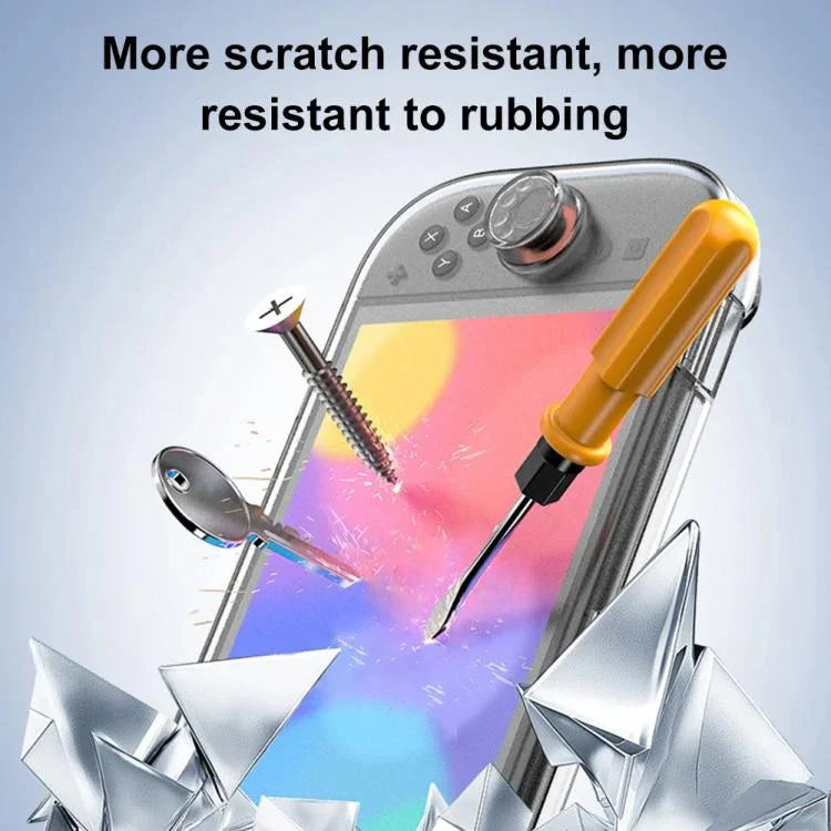 Für Nintendo Switch 2 Konsole Kristall-Aufbewahrungskoffer Organizer Kratzfeste Reisetasche mit 14 Spielkartenfächern, Host-Case Transparent Weiß, Host-Case Transparent Schwarz