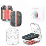Für Nintendo Switch 2 Joy-Con Controller Kristallklare Hartschale mit 6 Spielkarten-Aufbewahrungsschlitzen